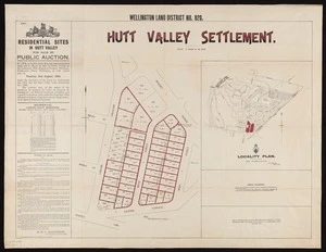 Wellington land district. No. 820, Hutt Valley settlement.