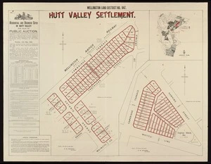 Wellington land district. No. 847, Hutt Valley settlement.