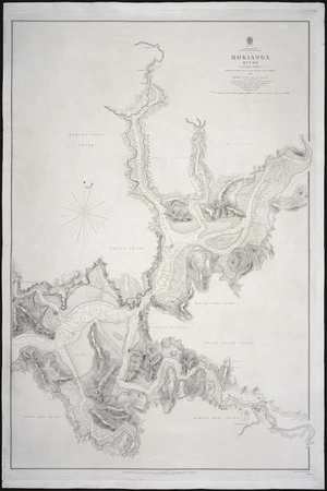 Hokianga River (upper part) [cartographic material] / surveyed by Commr. B Drury and the officers of H.M.S Pandora, 1851 ; engraved by J. & C. Walker.