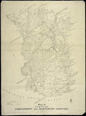 Plan of parts of Castlepoint and Masterton counties [cartographic material].