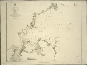 Mercury Bay [cartographic material] / surveyed by Comr. B. Drury 1852 ; reduced from the original drawings by Edward J. Powell of the Hydrographic Office ; engraved by J. & C. Walker.