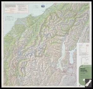 Map of Mount Aspiring National Park.