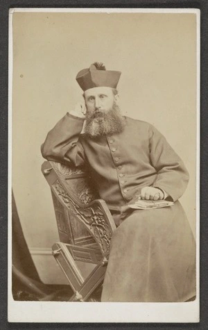 Heslop, M & Co (Christchurch) fl 1870s :Portrait of unidentified Catholic priest