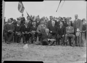 Seated dignitaries, opening of Mangahao Hydro Power Station