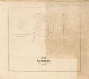 Plan of the town of Wetherston [cartographic material] / G.M. Barr, assist. surveyor, Novr. 1865 ; Peter Treseder, lith.