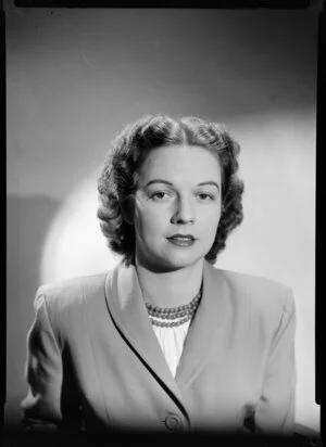 Unidentified woman modelling a hat