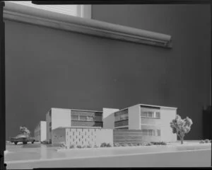 Architect's concept model, Winkler flats, [Wellington?]