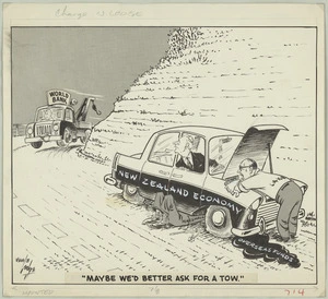 Lodge, Nevile Sidney, 1918-1989 :Maybe we'd better ask for a tow. [Between 1960 and 1967]