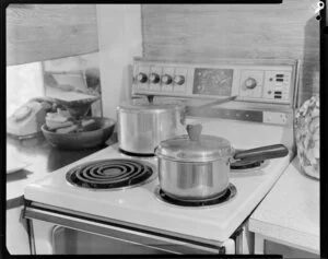 Stove top with pots