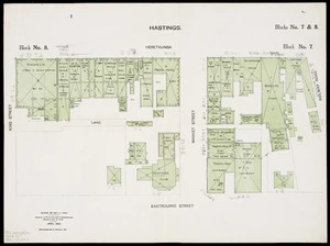 [Block plans of Hastings, Napier and Port Ahuriri] [cartographic material].
