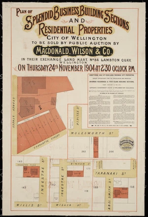 Plan of splendid business building sections and residential properties [cartographic material].