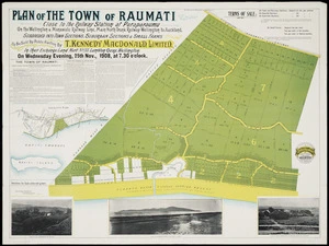 Plan of the town of Raumati [cartographic material] : close to the railway station at Paraparaumu / Davis and Porteous, surveyors and engineers.
