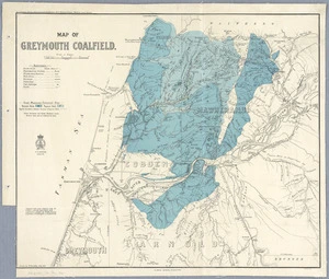 Map of Greymouth coalfield [cartographic material] / drawn by W. Bardsley.