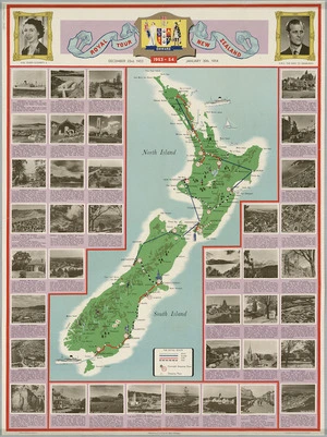 Royal tour New Zealand 1953-54 [cartographic material] : December 23rd 1953, January 30th 1954.