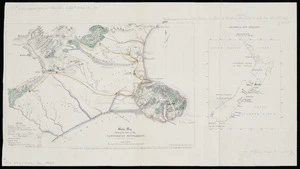 Sketch map shewing the site of the Canterbury settlement [cartographic material] / reduced and drawn by A. Wills from the original map by J. Thomas chief surveyor to the Canterbury Association.