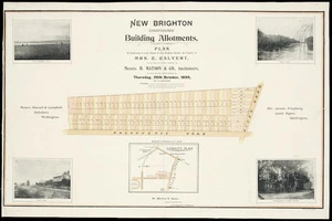 New Brighton, Christchurch, building allotments [cartographic material] : plan of subdivision of land situate in New Brighton district, the property of Mrs. E. Calvert  / Wynford O. Beere, surv.