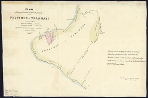 Plan showing relative extent of lands in the province of Taranaki [cartographic material] / Charles Heaphy.