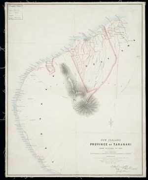 New Zealand, province of Taranaki, from Waitara to Oeo [cartographic material] / Octa. Carrington., Provl. Surveyor, 1862.