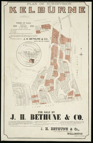 Plan of sub-division of Kelburne [cartographic material] / E.W. Seaton, surveyor.