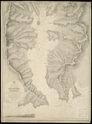 Akaroa Harbour [cartographic material] / surveyed by Captn. J. L. Stokes, etc. H.M.S. Acheron, 1849-50.