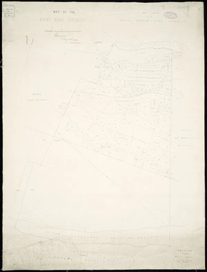 Map of the Cust Road district [cartographic material] / Thomas Cass, chief surveyor.