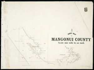 Index map of Mangonui County [cartographic material] / Gerhard Mueller, Chief Surveyor.