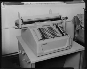 Burroughs typewriter in office