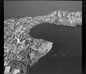 High aerial view of Milford, North Shore, Auckland
