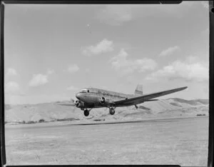 New Zealand National Airways Corporation Douglas Dakota aircraft Peho, Paraparaumu airport