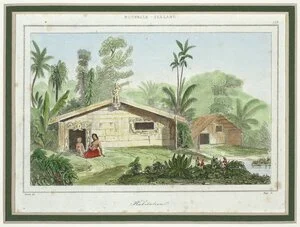 Sainson, Louis Auguste de, b 1800 (after) :Habitation. Nouvelle-Zeeland. [Plate] 173. Danvin del; Boys sc. [Paris, Firmin Didot Freres, 1836-1863]