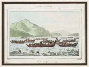Sainson, Louis Auguste de, b 1800 (after) :Flotte de guerre. Nouvelle-Zeeland. [Plate] 188. Danvin del; Montant sc. [Paris, Firmin Didot Freres, 1836-1863]
