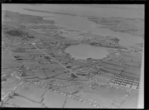 Panmure, Auckland, with Panmure Basin in the background