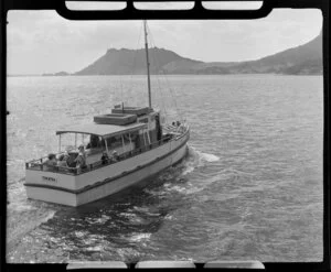 Passenger boat Tokatea traveling around Whangarei Harbour, Nothland