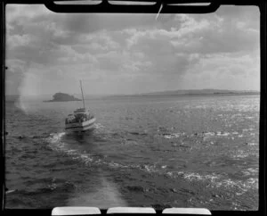 Passenger boat Tokatea traveling around Whangarei Harbour, Northland