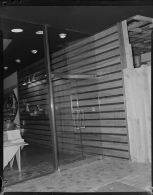 Tableware display, Clayton's Shop, Queen Street, Auckland