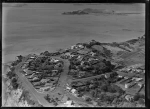 [Browns Island and volcanic crater?], Waitemata Harbour, Auckland