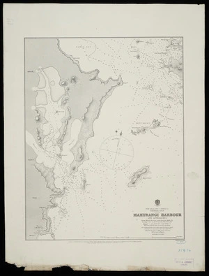 Mahurangi Harbour and approaches [cartographic material] : from sketch surveys made between 1849-55 / soundings in hair line by Mr. F. A. Cudlip ... 1834.
