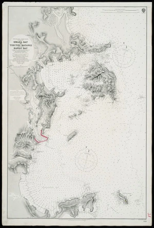 Omaha Bay to Tiri-Tiri Matangi including Kawau Bay [cartographic material] / surveyed by Captain W. Pudsey Dawson ... 1904-5.
