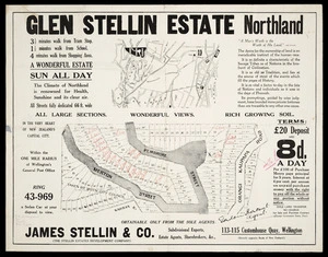 Glen Stellin estate, Northland [cartographic material].