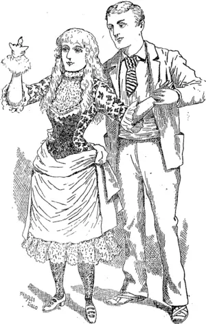 MISS MINNIE PALMER AND MR. ROBERTS  As Tina and Tona in " My Sweetheart." (Mataura Ensign, 04 March 1887)