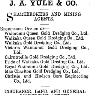 Page 2 Advertisements Column 3 (Mataura Ensign 17-8-1901)