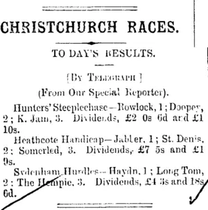 CHRISTCHURCH RACES. (Mataura Ensign 17-8-1901)