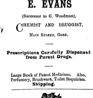 Page 1 Advertisements Column 1 (Mataura Ensign 17-8-1901)