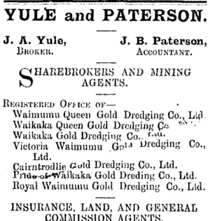 Page 2 Advertisements Column 4 (Mataura Ensign 3-1-1901)