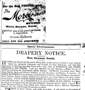 Page 1 Advertisements Column 5 (Mataura Ensign 3-1-1901)