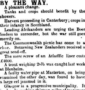 BY THE WAY. (Mataura Ensign 10-1-1901)