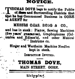 Page 1 Advertisements Column 1 (Mataura Ensign 16-7-1903)