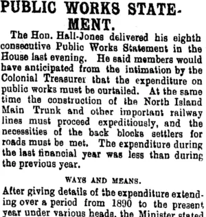 PUBLIC WORKS STATEMENT. (Mataura Ensign 17-11-1903)