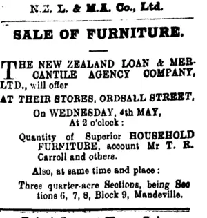 Page 5 Advertisements Column 8 (Mataura Ensign 28-4-1904)