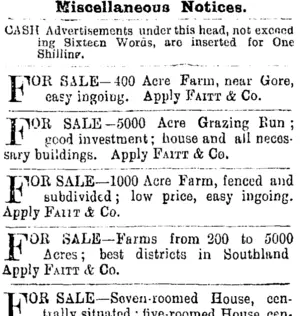 Page 5 Advertisements Column 3 (Mataura Ensign 11-6-1904)